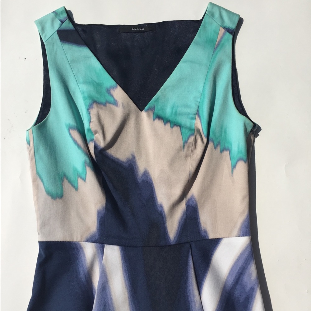 Tahari Navy Peplum Career Top